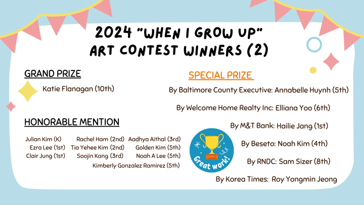 2024 Art Contest Winner List 2